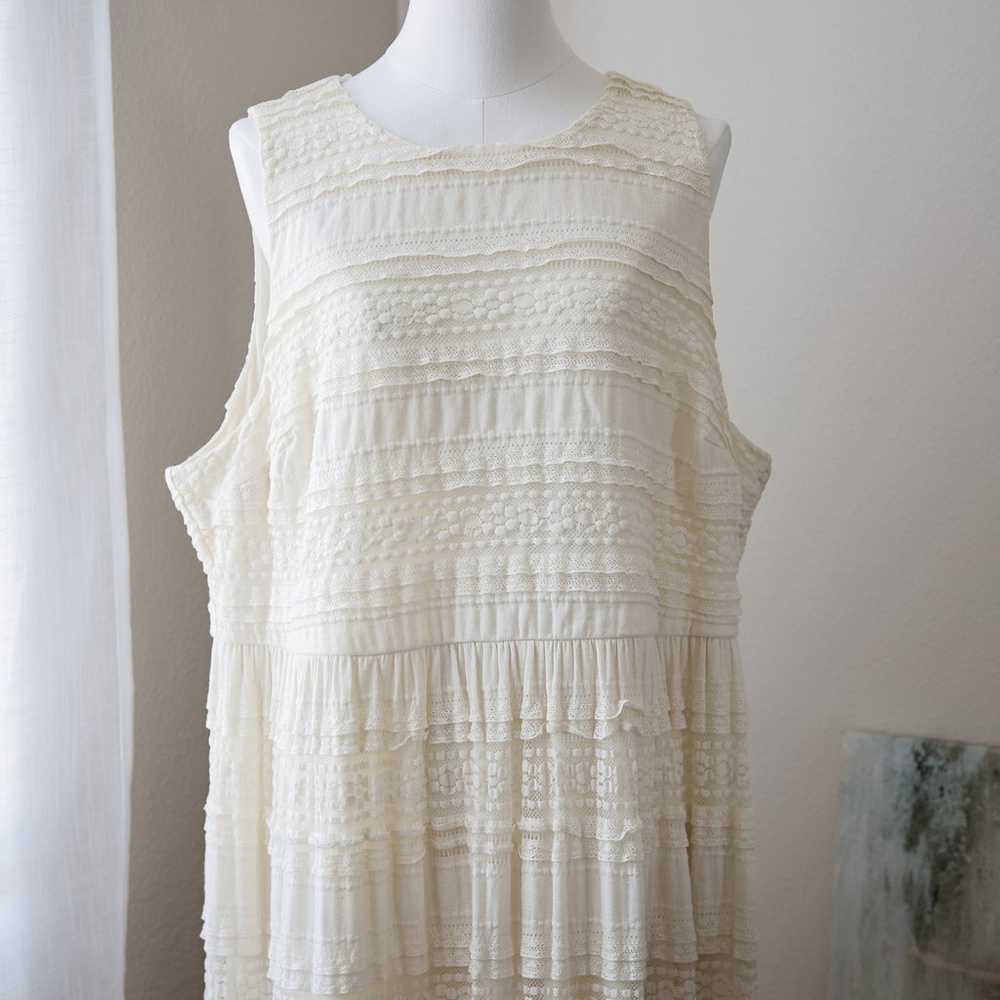 Torrid Ivory Lace Tiered Bohemian Maxi Dress size… - image 3