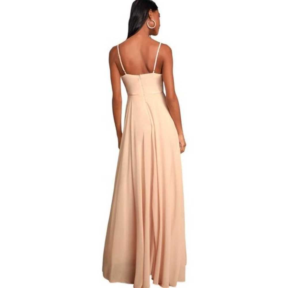 Lulus All About Love Blush Pink Maxi Dress Size S… - image 2