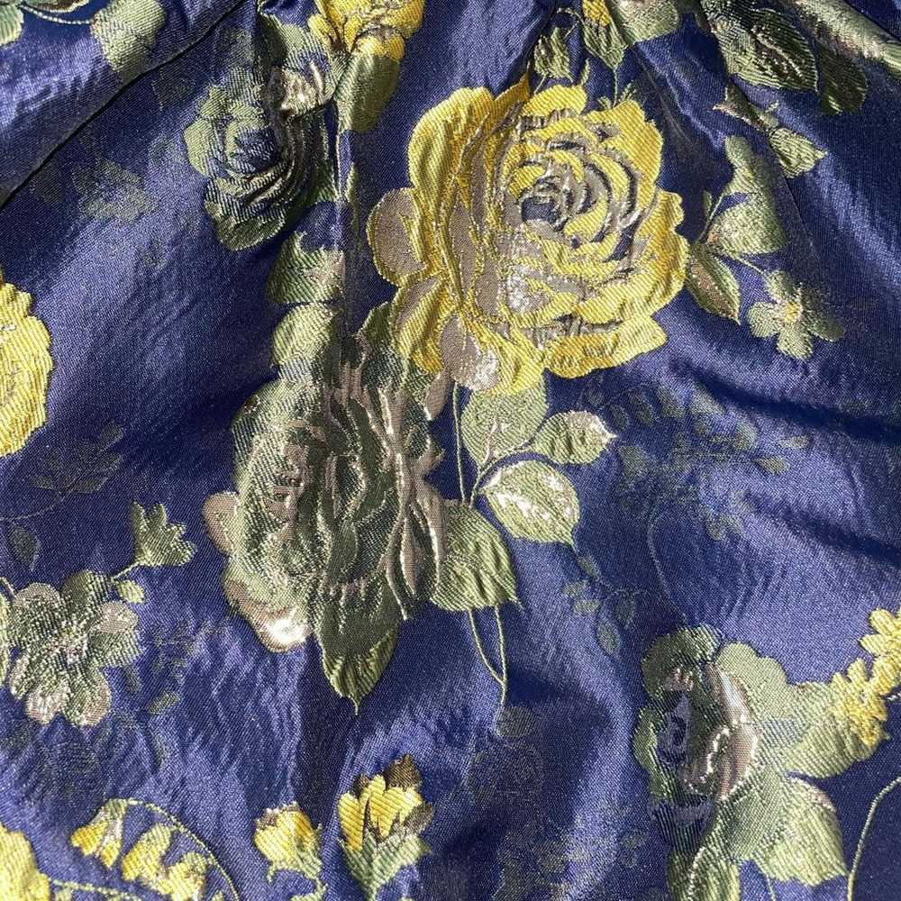 Blue and Yellow Floral Bubble Dress - image 4