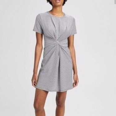 Theory Knotted Striped Pima Cotton Dress - image 1