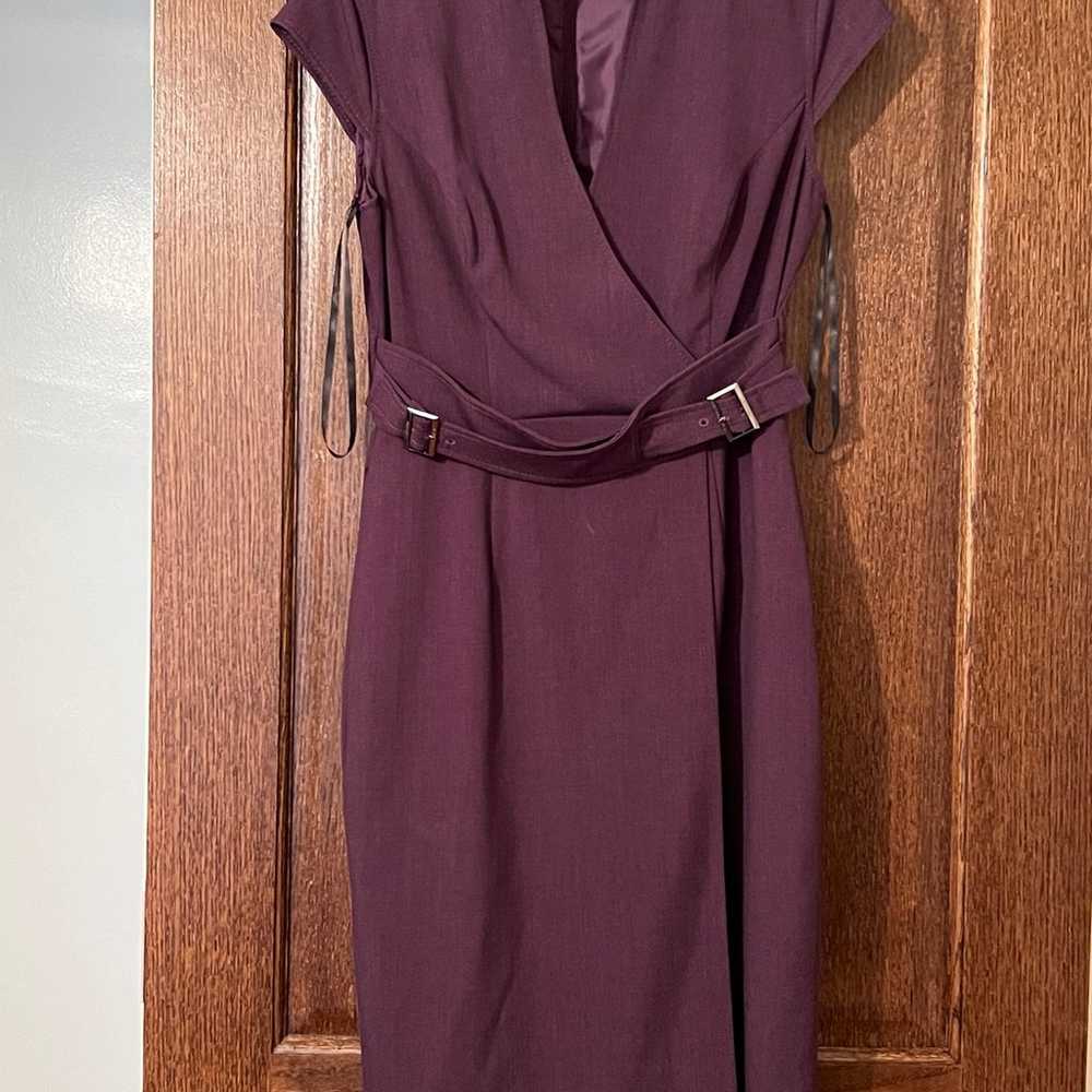 Calvin Klein purple aubergine dress with belt - image 1