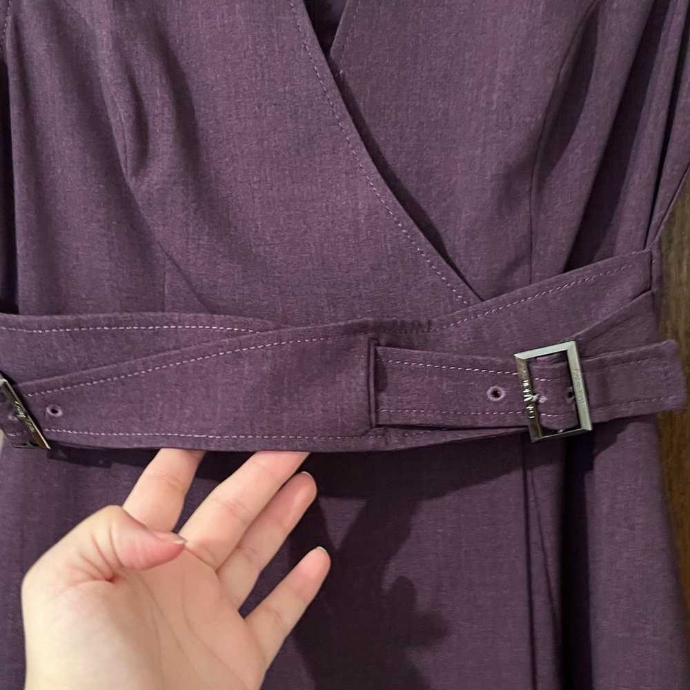 Calvin Klein purple aubergine dress with belt - image 2