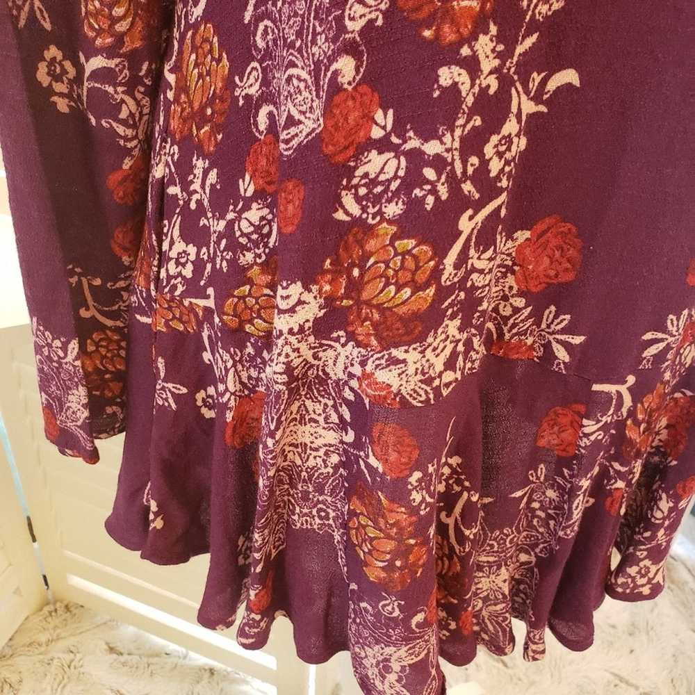 FREE PEOPLE SMOOTH TALKER PURPLE TUNIC SIZE SMALL - image 11