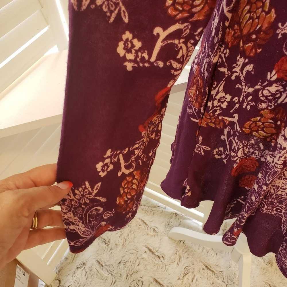 FREE PEOPLE SMOOTH TALKER PURPLE TUNIC SIZE SMALL - image 12