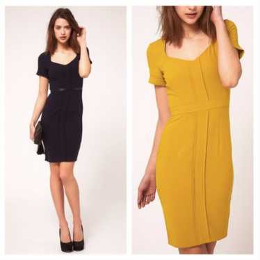 ASOS NWOT  MUSTARD PENCIL DRESS 6