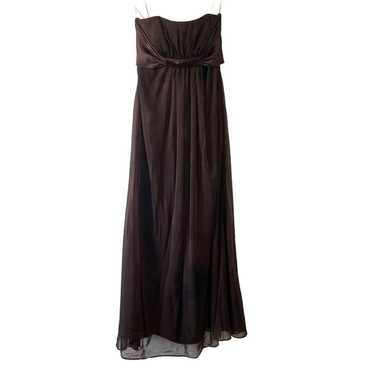 Belsoie Brown Strapless Gown Size 4 Empire Waist F