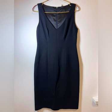 Elie Tahari Black V Neck Sheath Dress - image 1