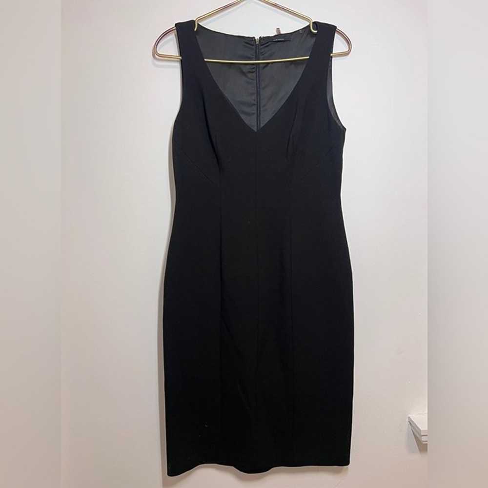 Elie Tahari Black V Neck Sheath Dress - image 3