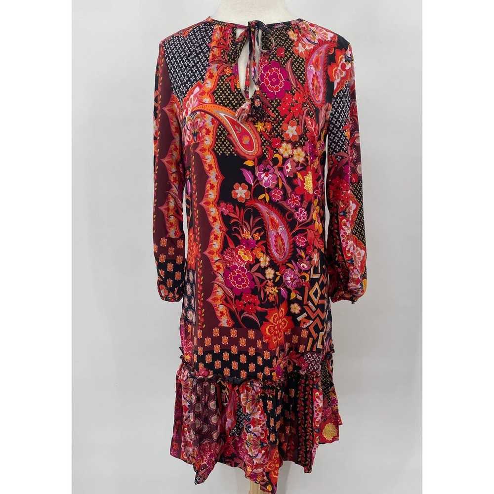 Trina Turk Jaine Silk Mini Dress Mixed Floral Pat… - image 4