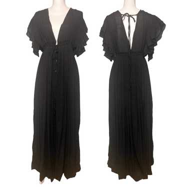 Flawless Size Small Black Maxi Dress Deep Plunge … - image 1