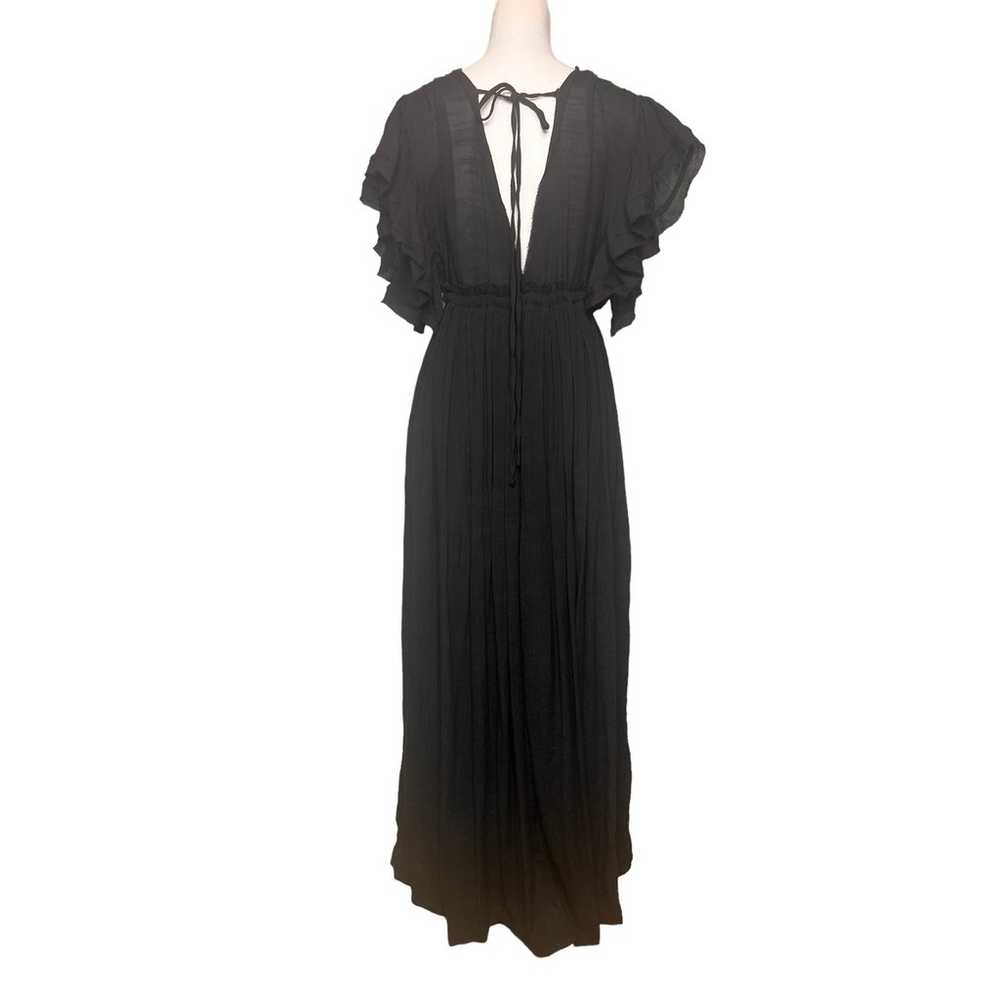 Flawless Size Small Black Maxi Dress Deep Plunge … - image 3