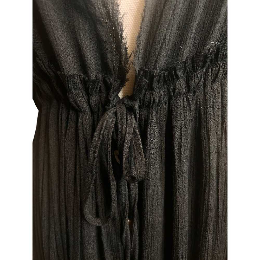 Flawless Size Small Black Maxi Dress Deep Plunge … - image 6