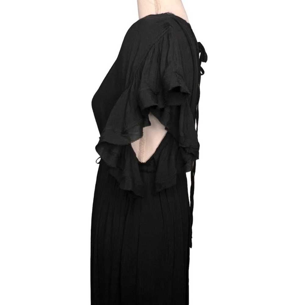 Flawless Size Small Black Maxi Dress Deep Plunge … - image 8