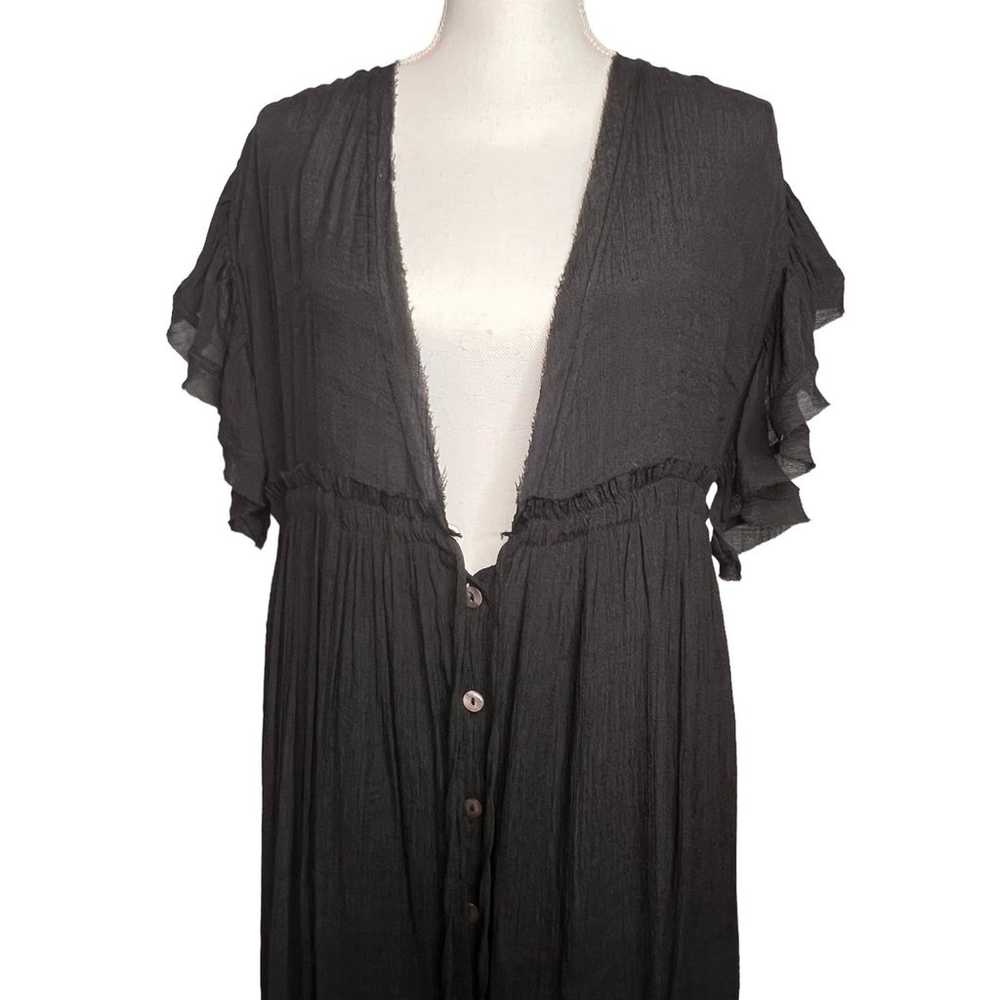 Flawless Size Small Black Maxi Dress Deep Plunge … - image 9