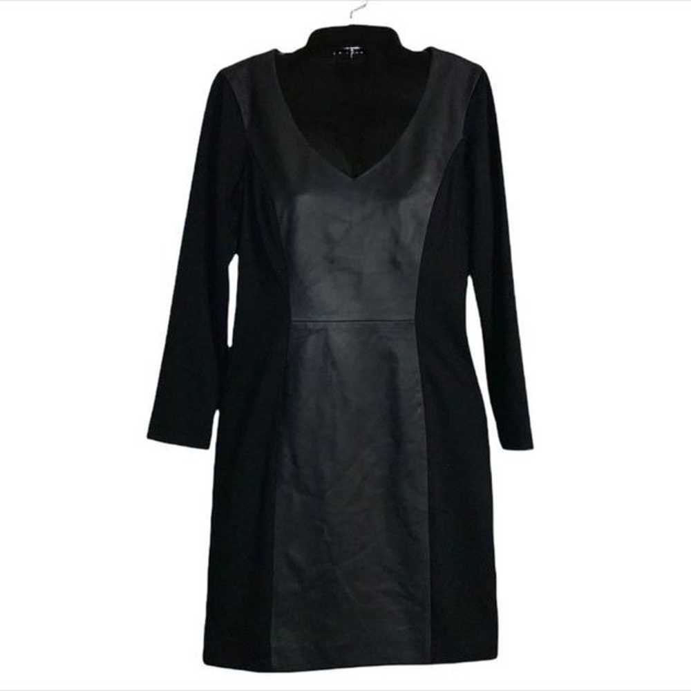 VAKKO black leather dress size 4 - image 1