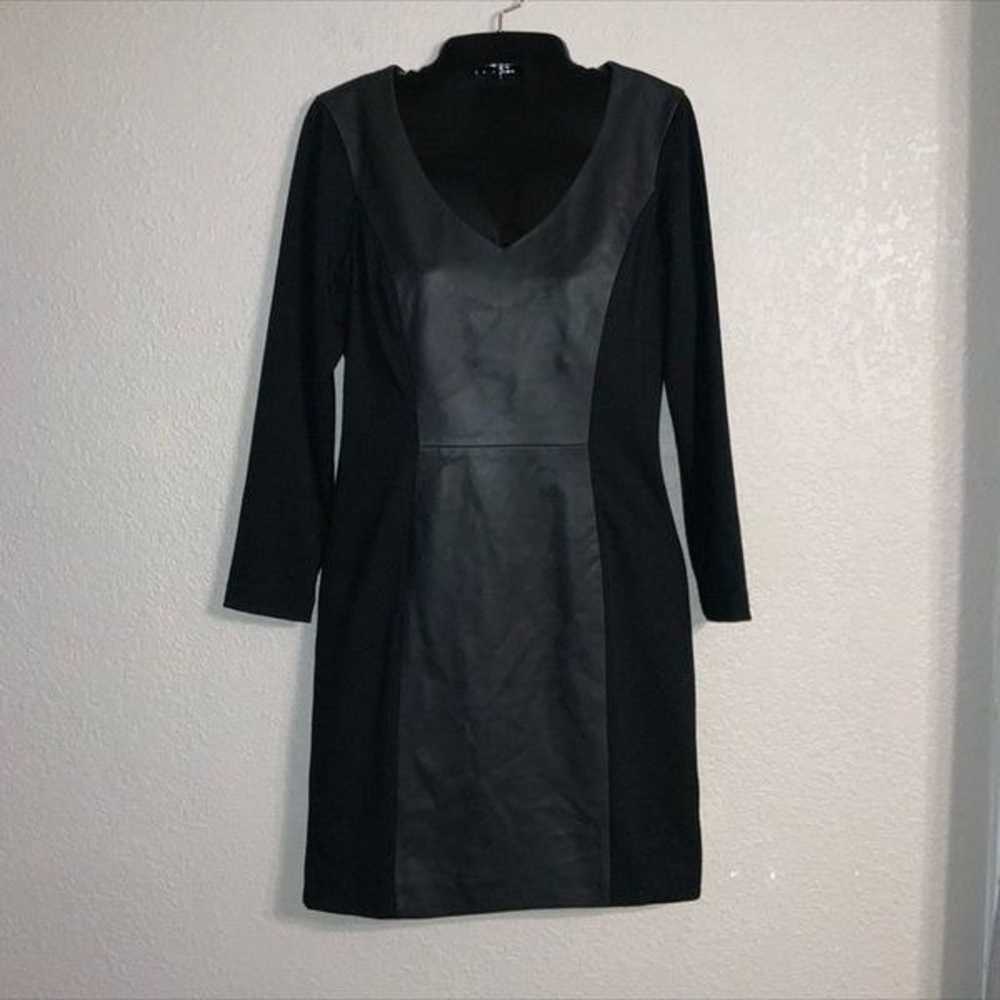 VAKKO black leather dress size 4 - image 2