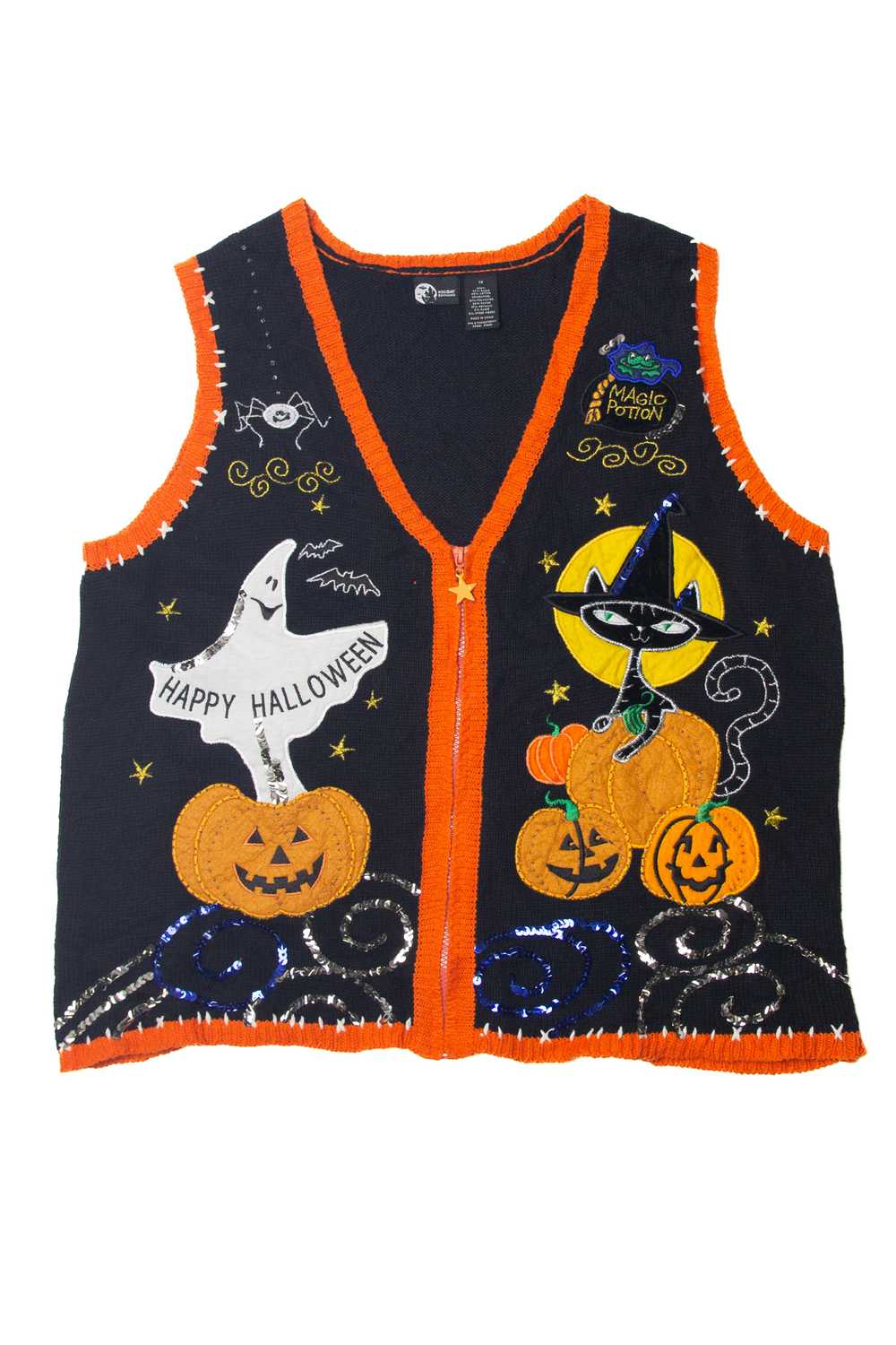 Vintage Holiday Editions "Happy Halloween" Sweater - image 1