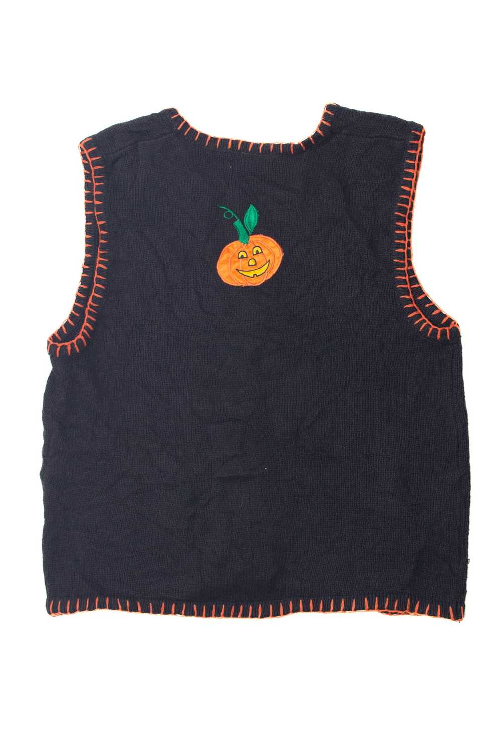 Vintage Pumpkin "Trick or Treat" Vest - image 3