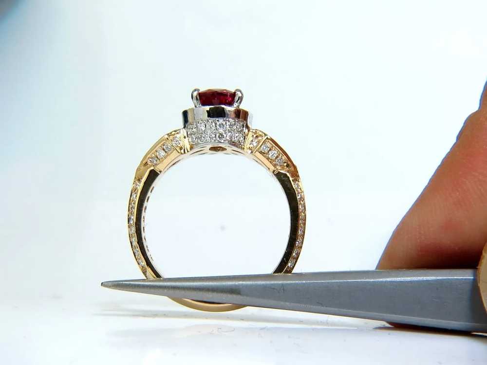 GIA NO HEAT 2.40CT NATURAL RUBY DIAMOND RING CLAS… - image 7