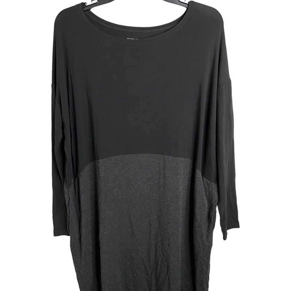 Eileen Fisher small oversized shirt dress color b… - image 5