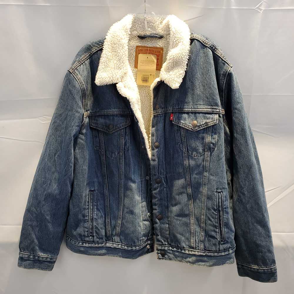 Levi's Sherpa Denim Trucker Jacket NWT Size L - image 1