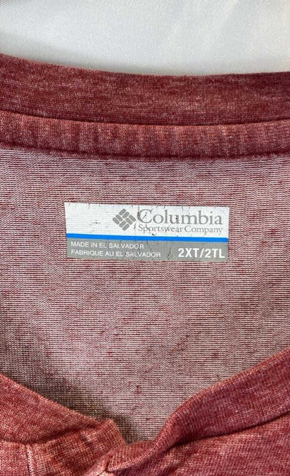 Columbia Mens Pink Heather Long Sleeve Henley Nec… - image 3