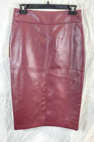 NWT Babaton Womens Brown Faux Leather Back Slit St