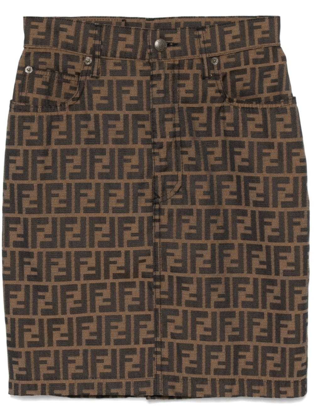 Fendi Pre-Owned 1990-2000s Zucca skirt - Brown - image 1