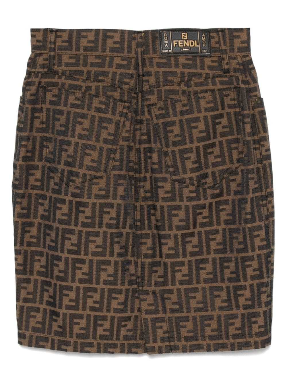 Fendi Pre-Owned 1990-2000s Zucca skirt - Brown - image 2