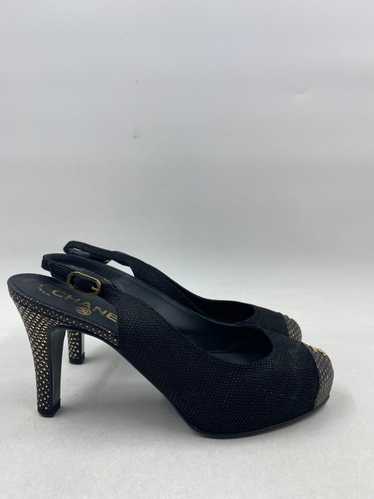 Authentic Chanel Black Slingback Pump W 7