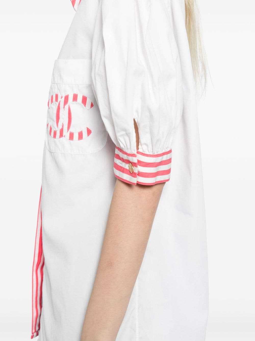 CHANEL Pre-Owned 1990-2000s striped short-sleeves… - image 5