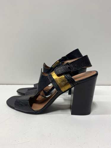 AUTHENTIC Sigerson Morrison Ostrich Black Sandals 