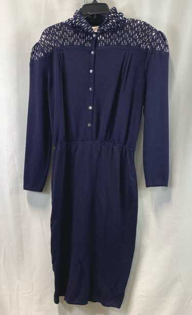 St. John Navy Blue Knit Dress - Size Large