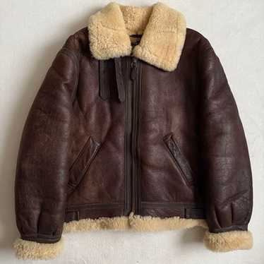 ま*と様 80s schott B-6 real mouton flight j 80s schott B-6 real mouton flight jacket