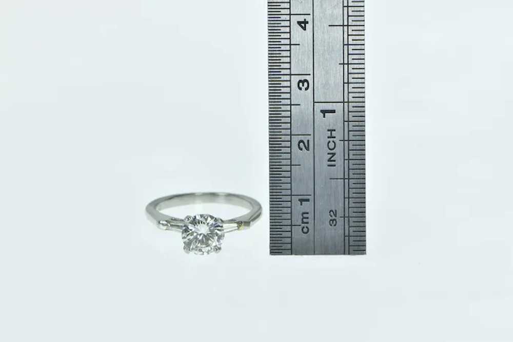 Platinum 1.59 Ctw Round Diamond Classic Engagemen… - image 4