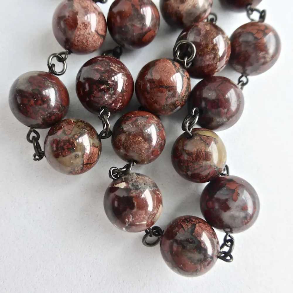 Poppy Jasper Necklace with Matching Earrings, 20" - image 5