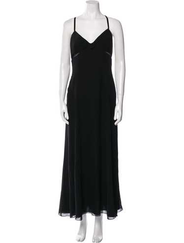 Armani Collezioni Silk Slip Dress Black Sleeveles… - image 1