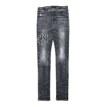 Amiri Amiri Staggered Logo Jeans Storm Grey