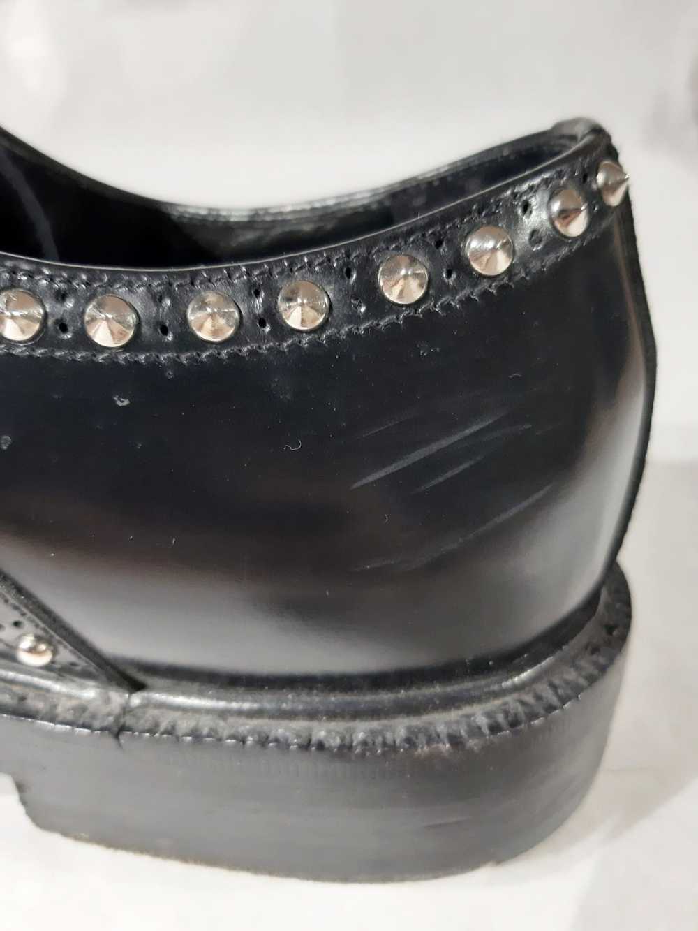 Prada FW 2009 Runway Studded Leather Derby Shoes - image 9