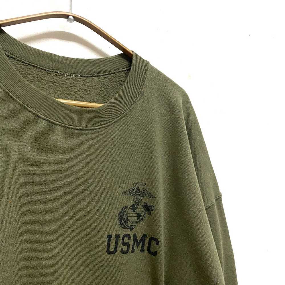 Us Air Force × Vintage Vtg 80's USMC Pullover Cre… - image 2