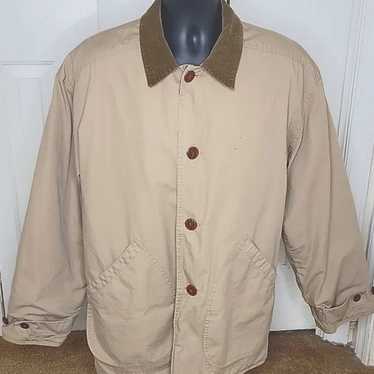 Vintage J. Crew Flannel Lined Barn Coat shops Field Chore Jacket Brown Mens Sz Lg-Tall