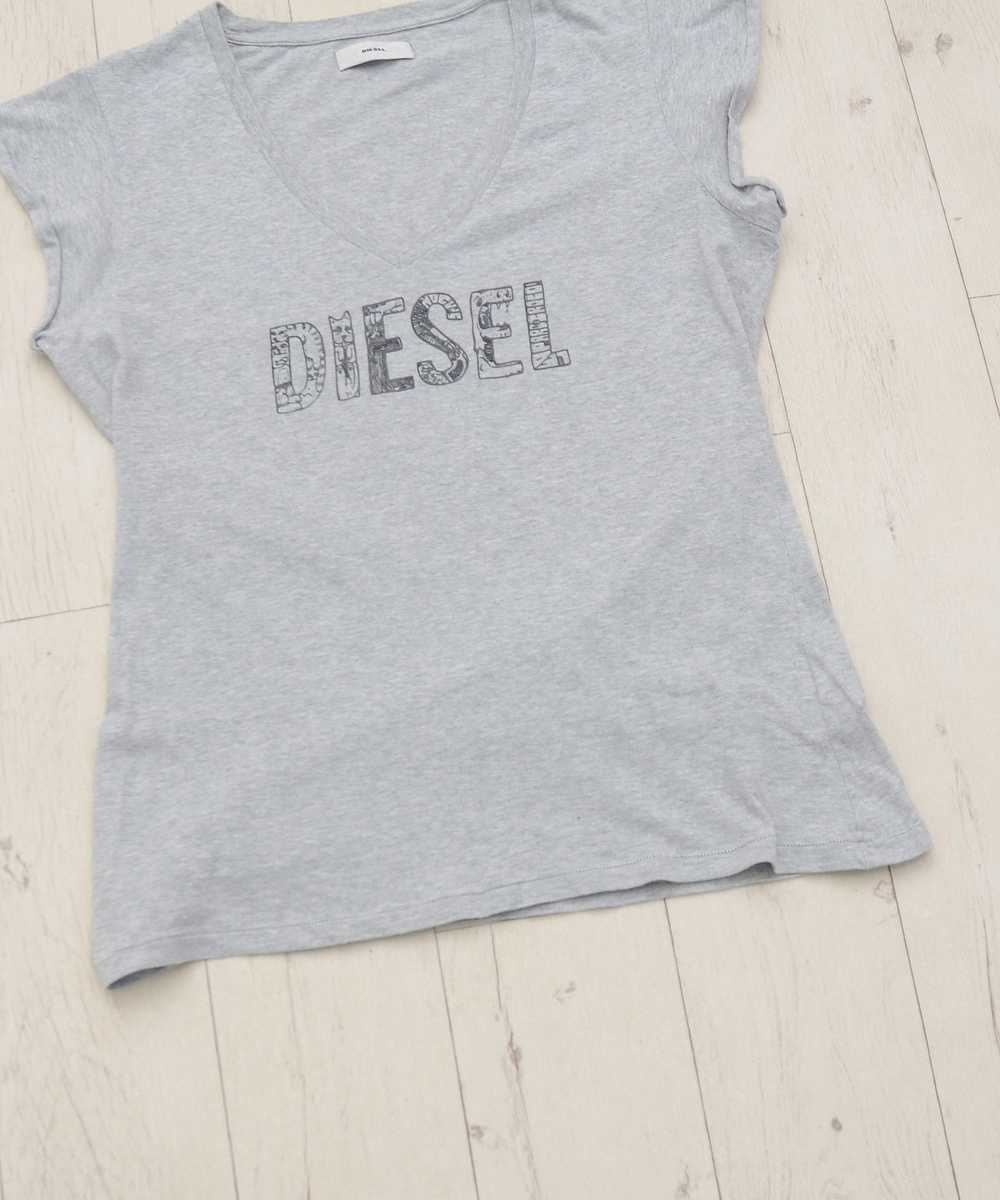 Diesel × Vintage Vintage Diesel Gray T-shirt Big … - image 3