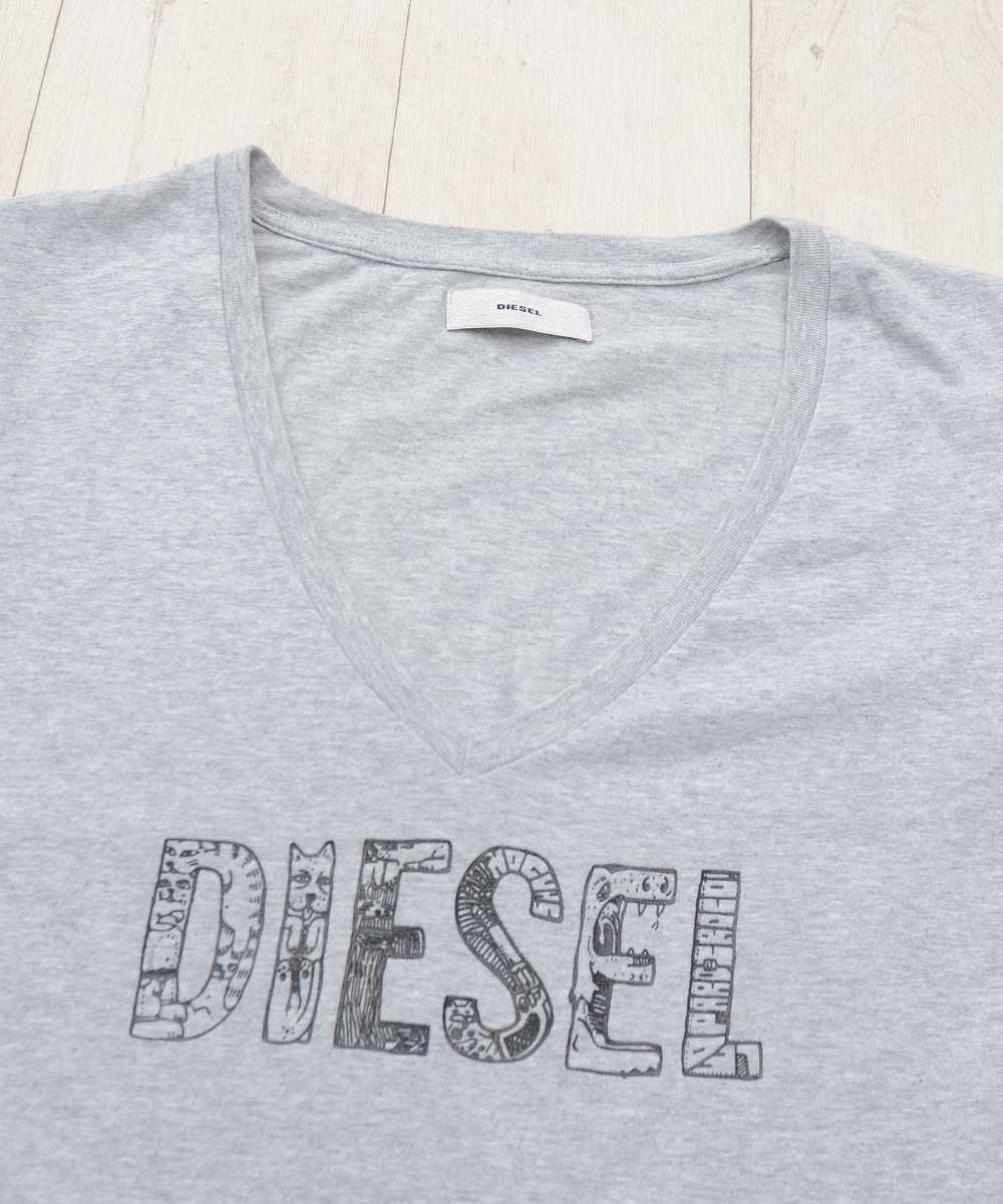 Diesel × Vintage Vintage Diesel Gray T-shirt Big … - image 5