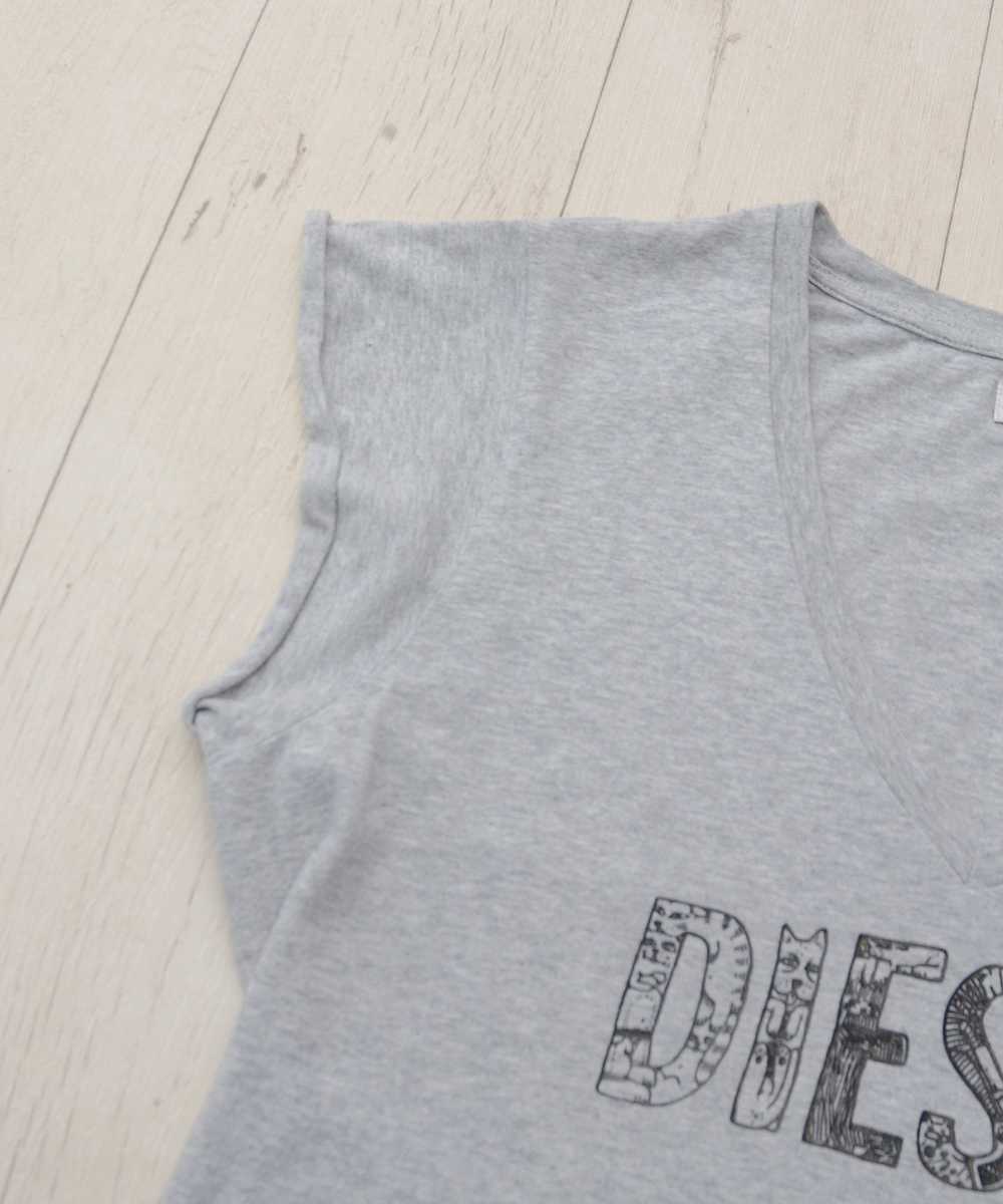 Diesel × Vintage Vintage Diesel Gray T-shirt Big … - image 6