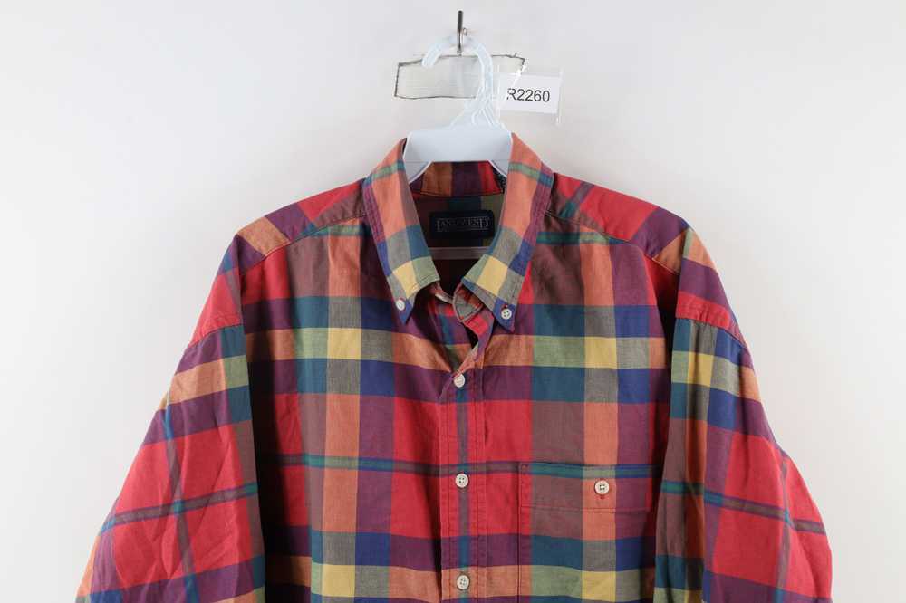 Lands End × Vintage Vintage 90s Lands End Madras … - image 2