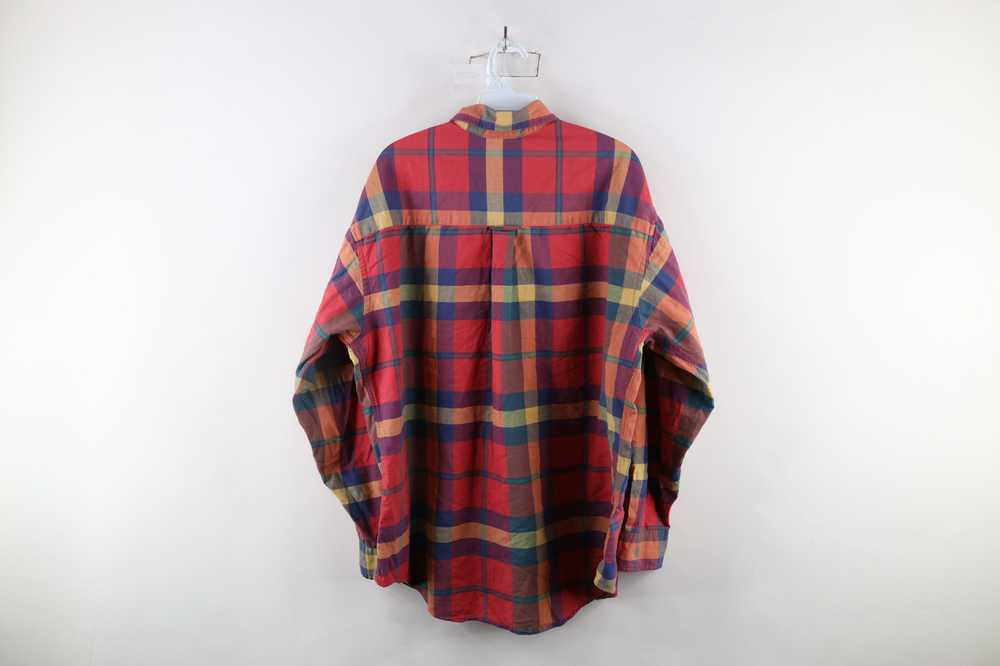 Lands End × Vintage Vintage 90s Lands End Madras … - image 7