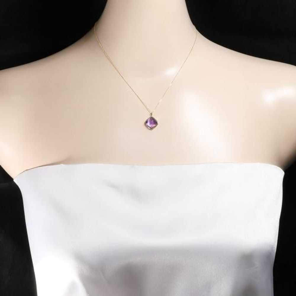 Other Other K18 Yellow Gold Amethyst Necklace Met… - image 3