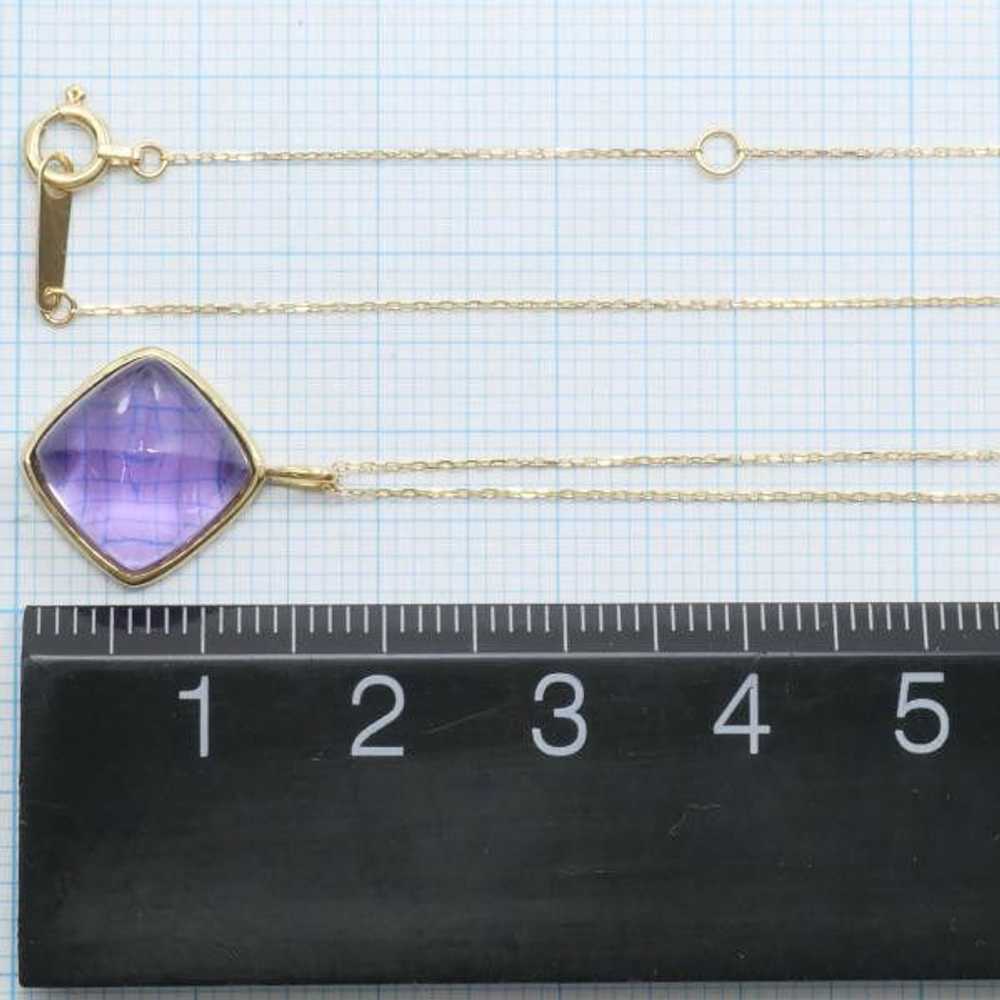 Other Other K18 Yellow Gold Amethyst Necklace Met… - image 5