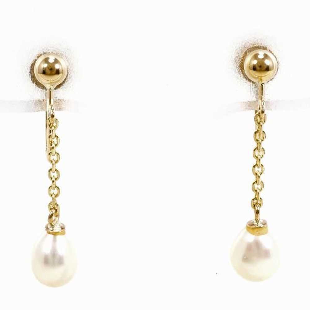 Other LuxUness K18 Yellow Gold Pearl Earrings Met… - image 1