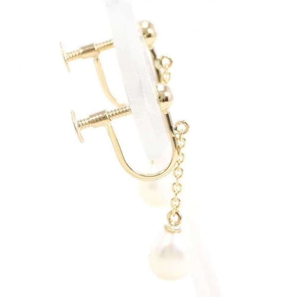 Other LuxUness K18 Yellow Gold Pearl Earrings Met… - image 2